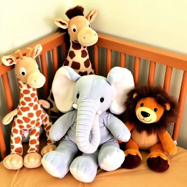 safari animal plush toys for nursery