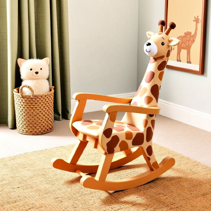 safari animal themed rocking chair