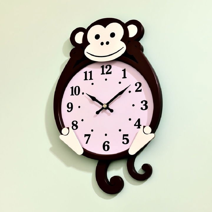 safari inspired wall clock for nursery