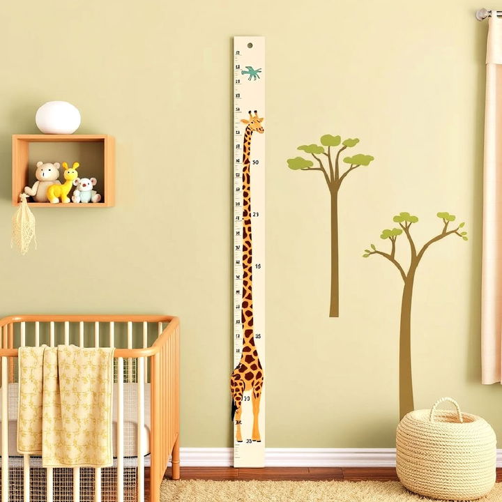 safari themed growth chart for nursery