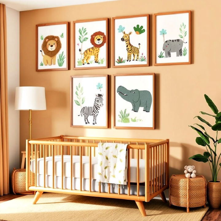 safari themed wall art for nursery