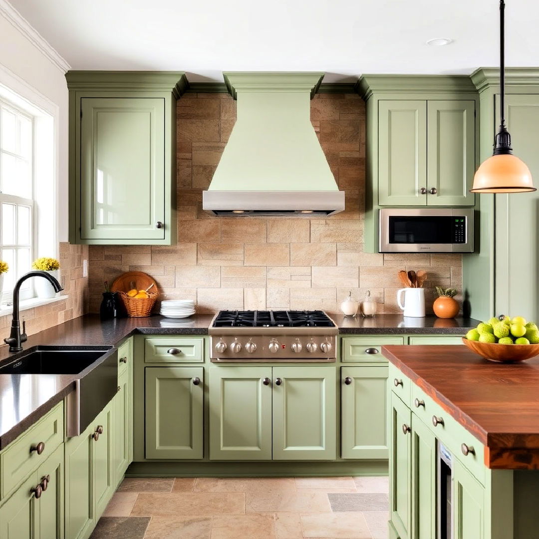 15 Rustic Sage Green Kitchen Cabinets For A Warm Space 15 Rustic Sage Green Kitchen Cabinets For A Warm Space