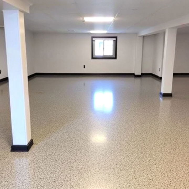 salt and pepper concrete floor