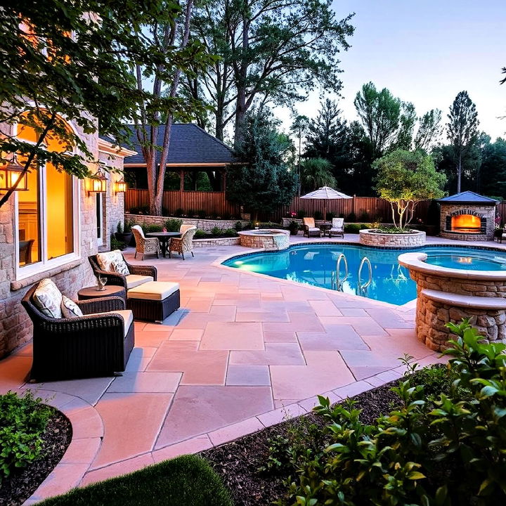 sandstone pavers to create a welcoming look