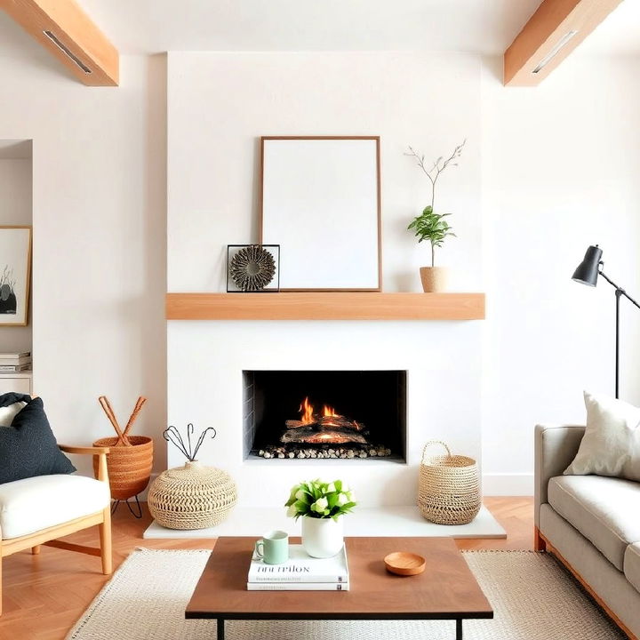 scandinavian simplicity with natural wood accents