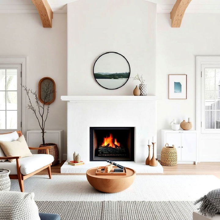 scandinavian white soapstone fireplace