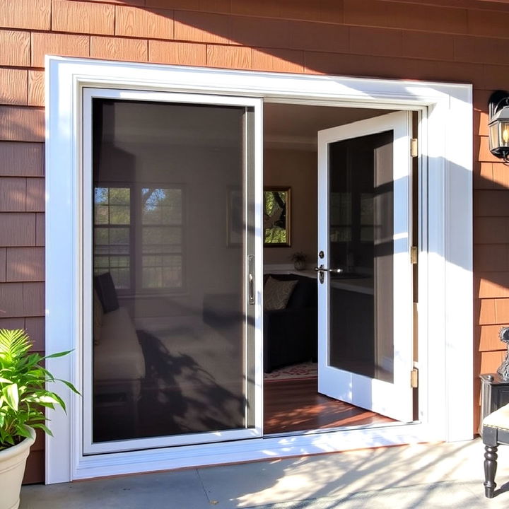 screened patio door for fresh air