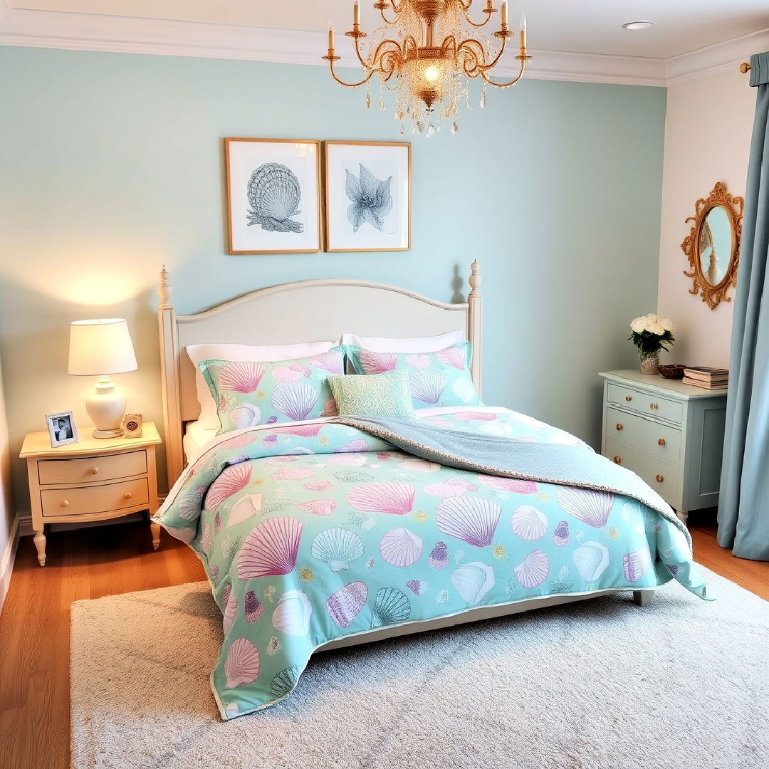 seashell bedding set design