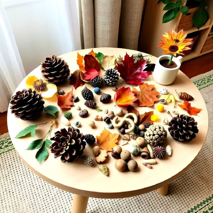 set up a nature table in the nursery