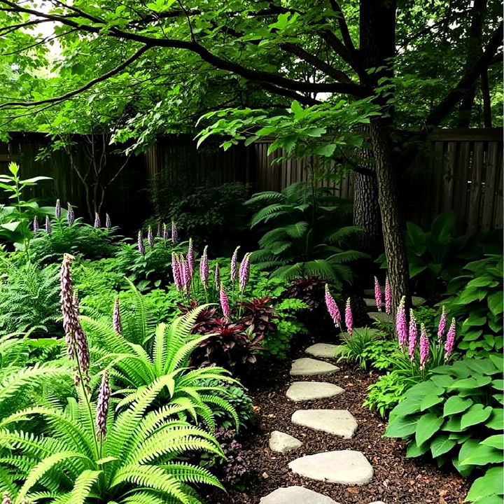 shade garden landscape design