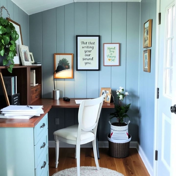 she shed interior writing sanctuary