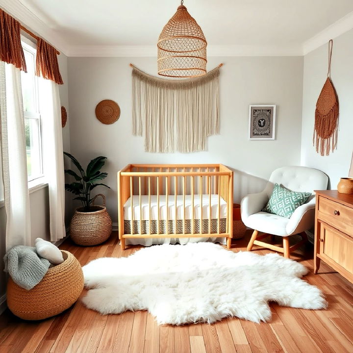 sheepskin nursery rug for extra softness