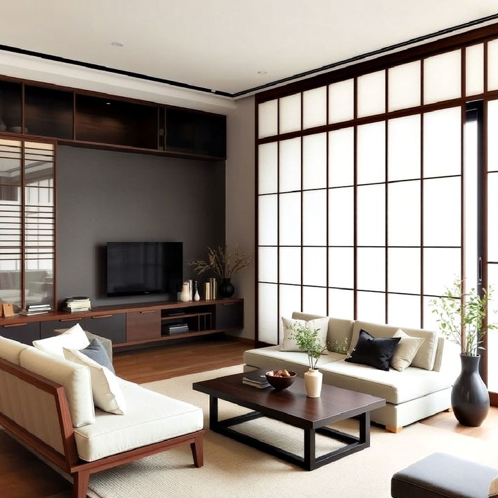 shoji screens for living room separation