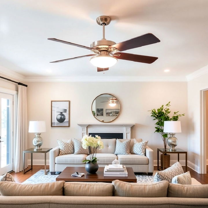 silver ceiling fan for living room