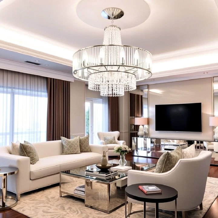 silver light fixtures for living room