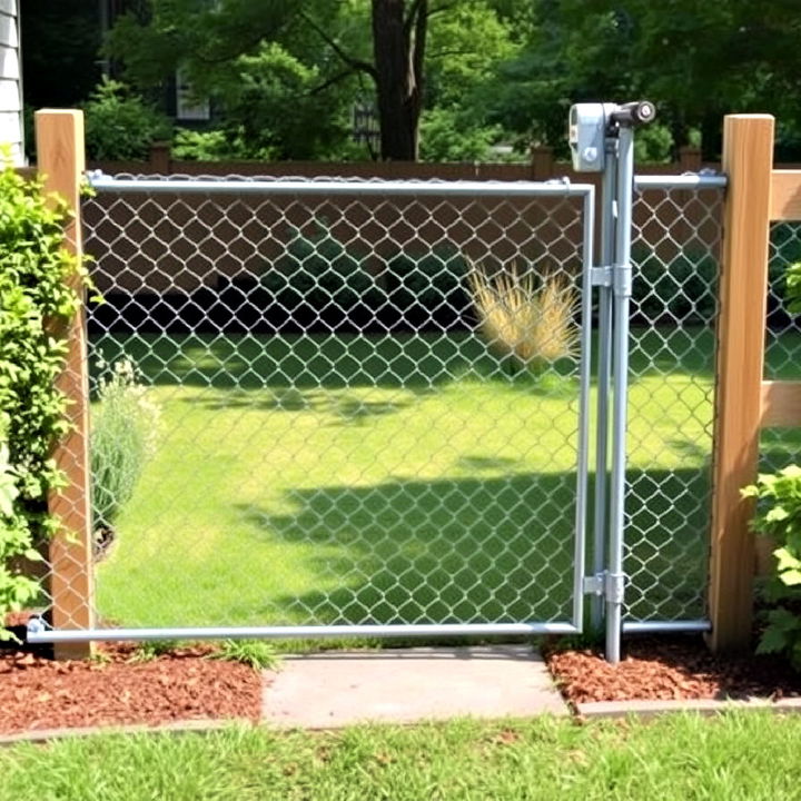 simple chain link gate for garden