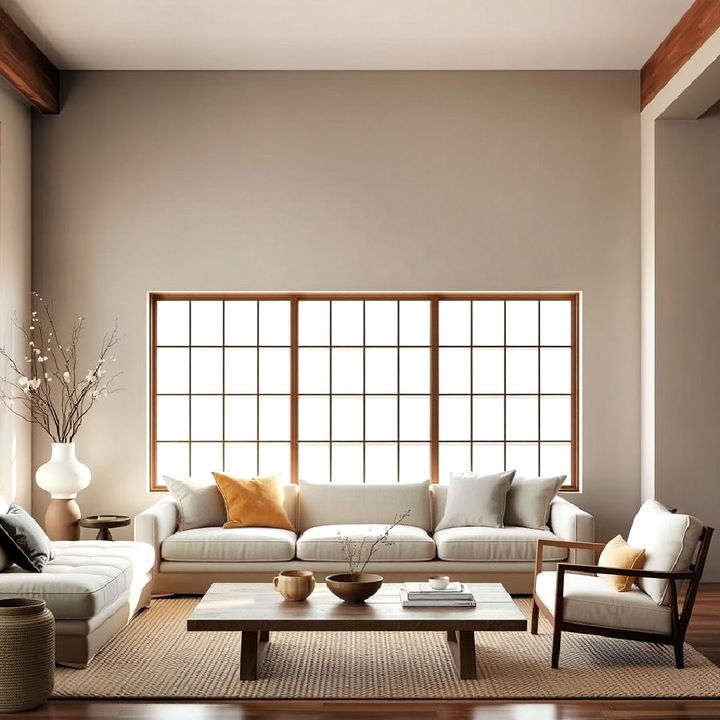 simple wabi sabi living room