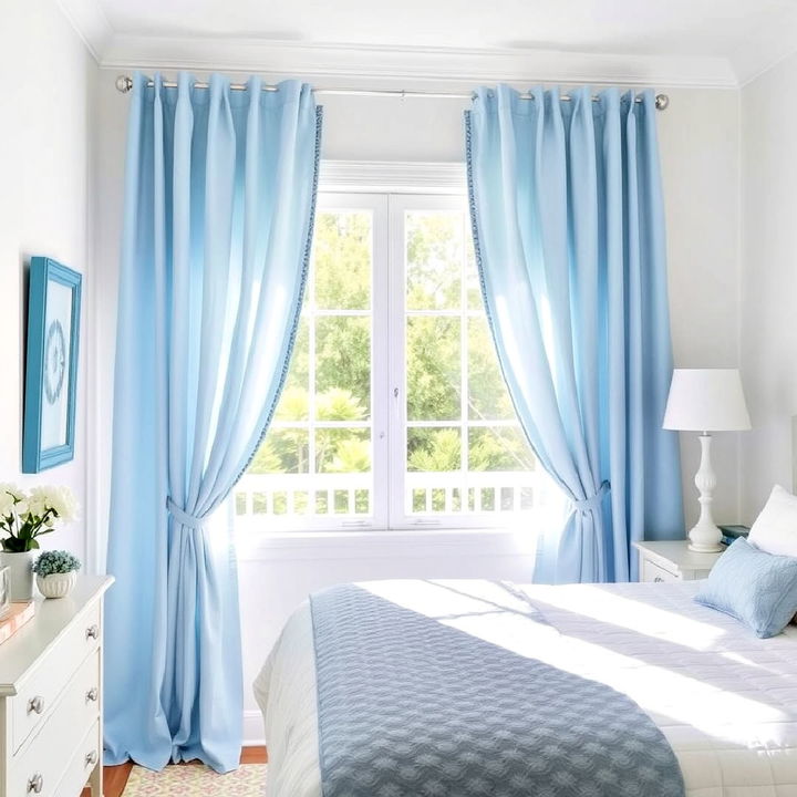 sky blue bedroom curtains for an airy feel