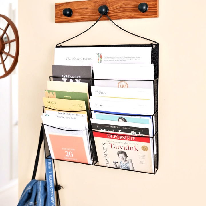 sleek hanging mail organizer