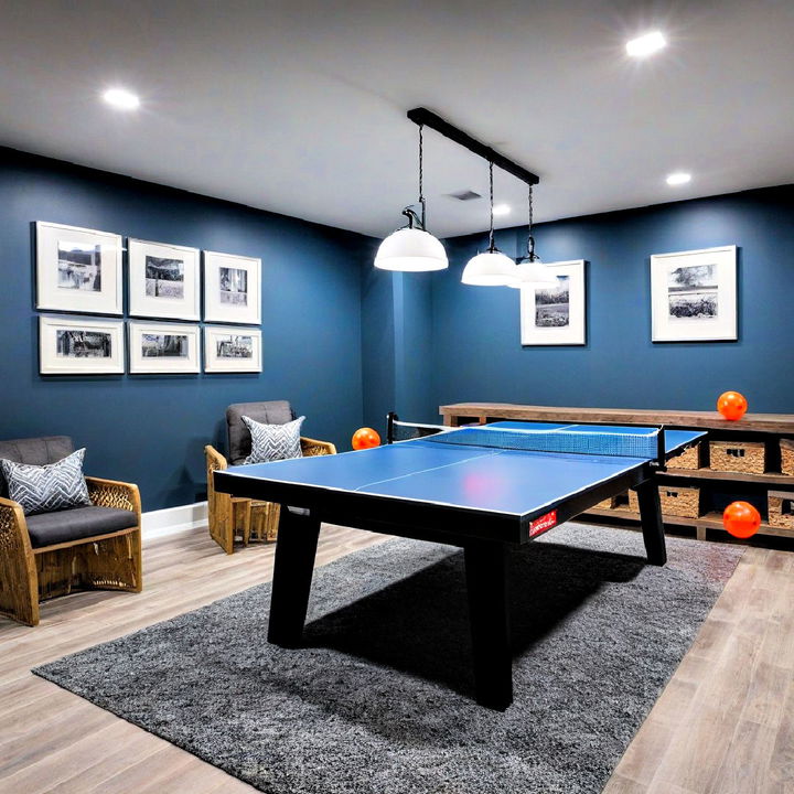 sleek ping pong game area