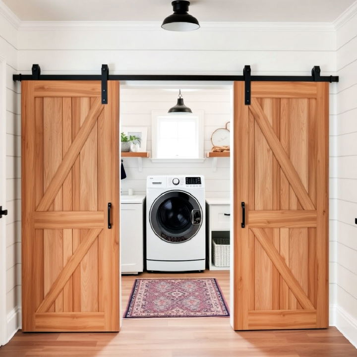 sliding barn door for laundry room