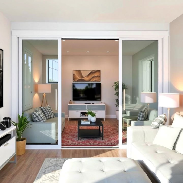 sliding doors for condo living room