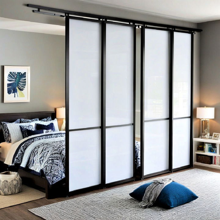 sliding room divider for flexibility