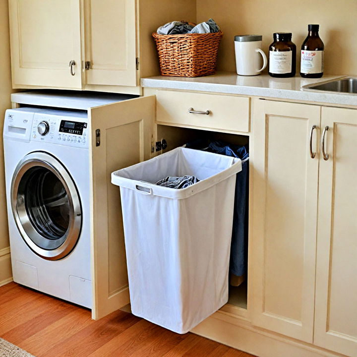 slim and compact laundry hamper