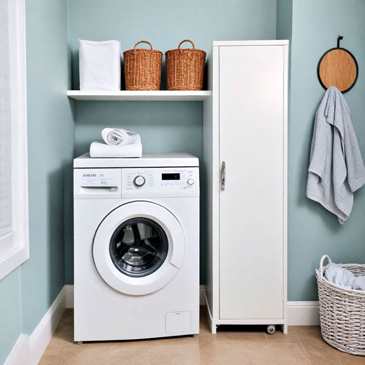 slim cabinet to store laundry supplies