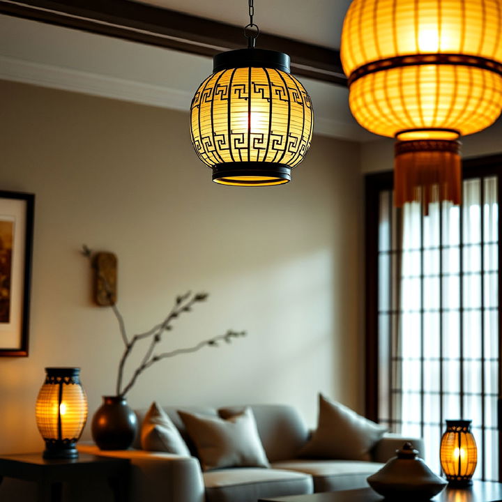 soft ambiance lantern lighting for living room