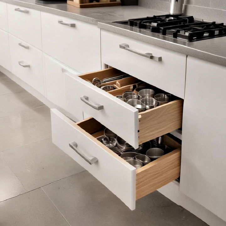 soft close drawers for modern kitchens