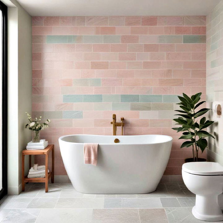 soft pastels bathroom tiles