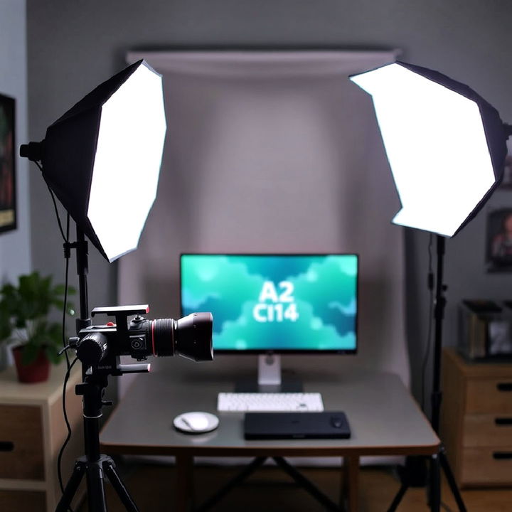 softbox lighting for streaming setup