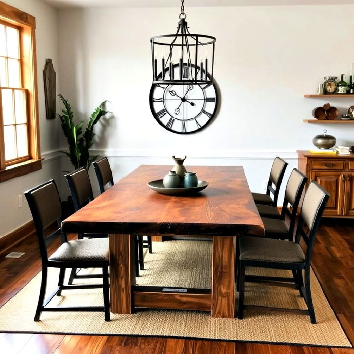 solid reclaimed wood dining table