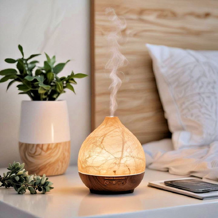 soothing aromatherapy nightstand diffuser