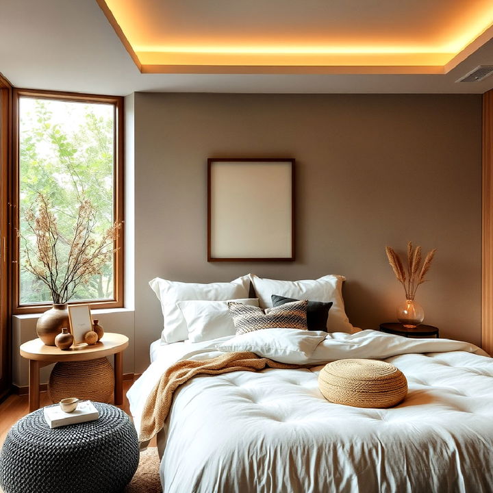 soothing atmosphere wabi sabi bedroom