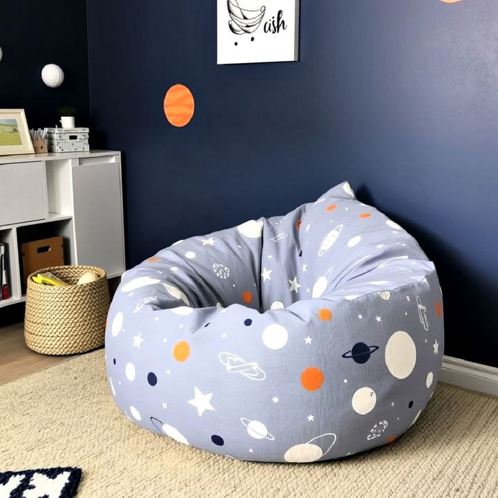 space themed comfy bean bag chair