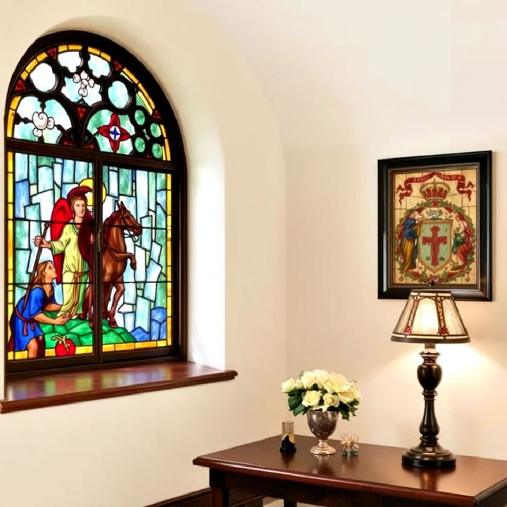 stained glass accents into home decor