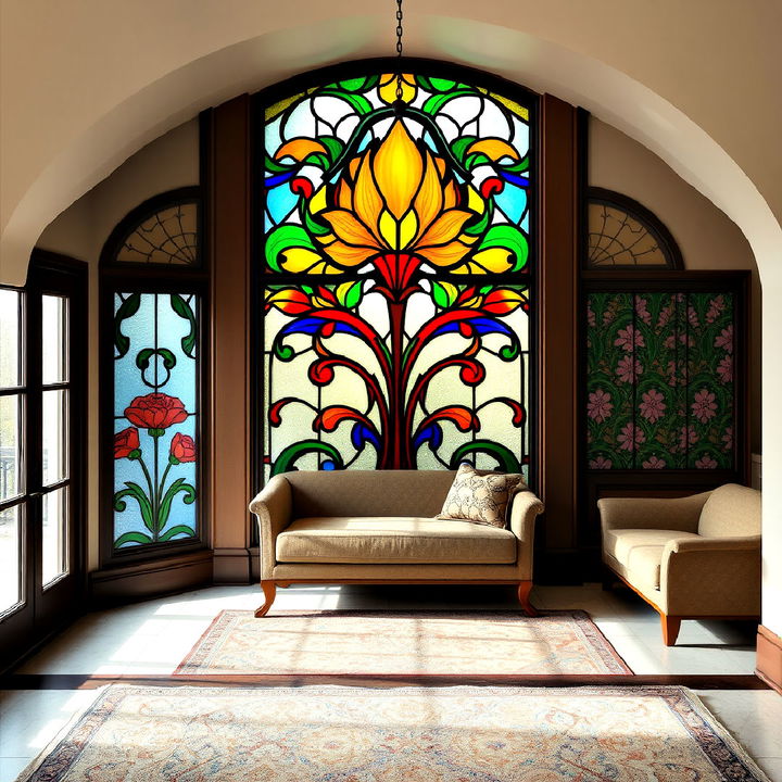 stained glass accents windows