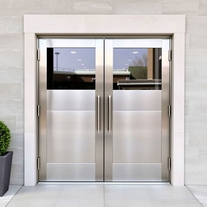 stainless steel double door