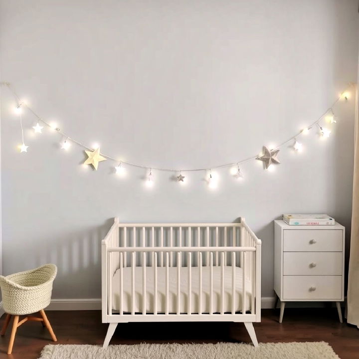 star garland decor for a space themed nursery