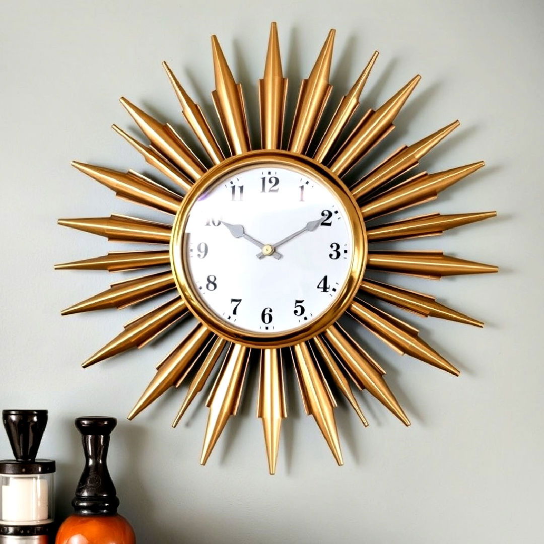 starburst wall clocks for kitchen decor