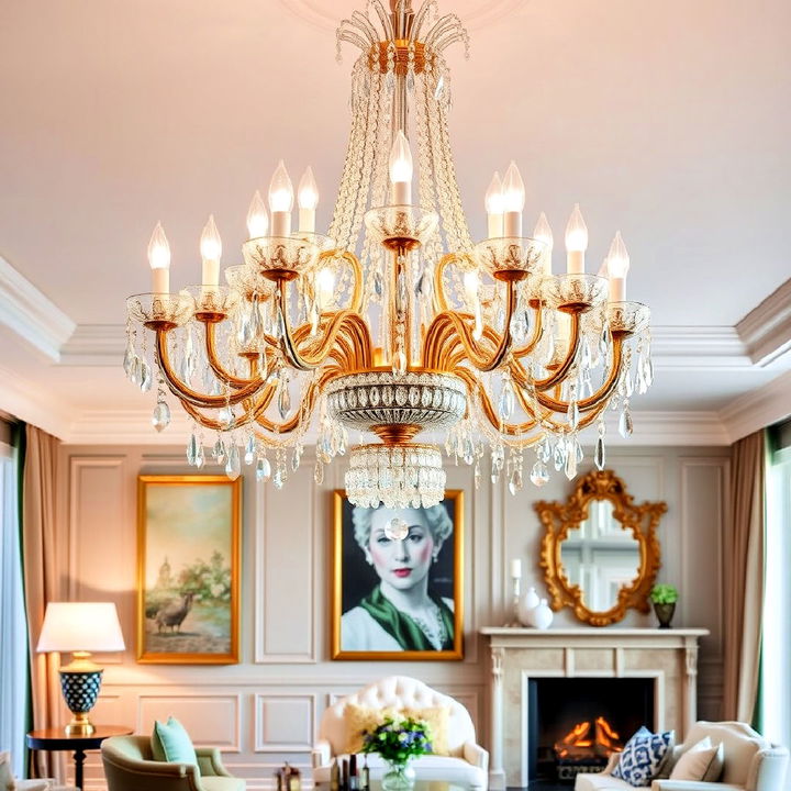 statement chandelier for an opulent living room