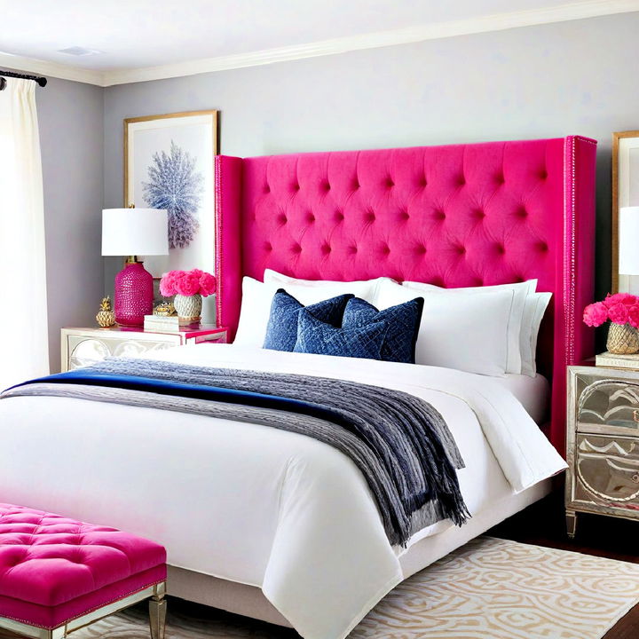 statement hot pink headboard