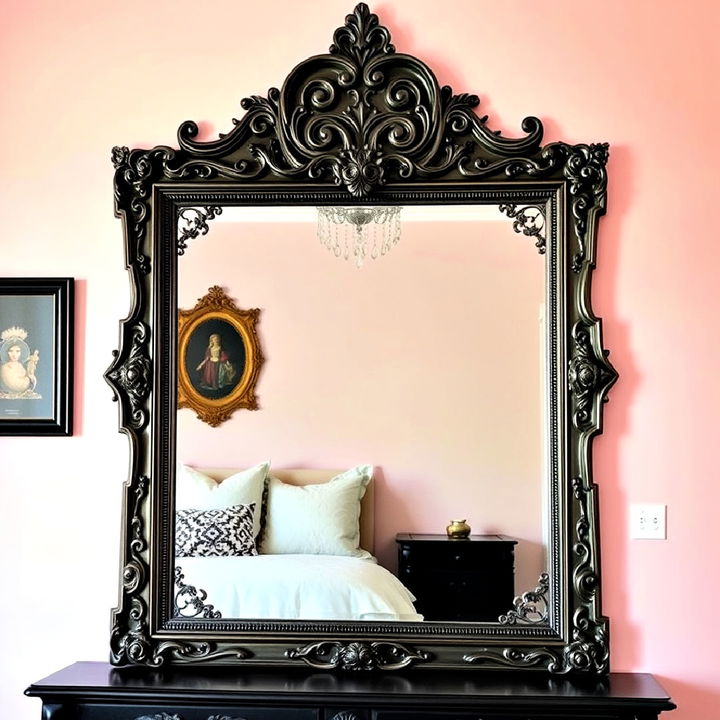 statement mirror with gothic detailing