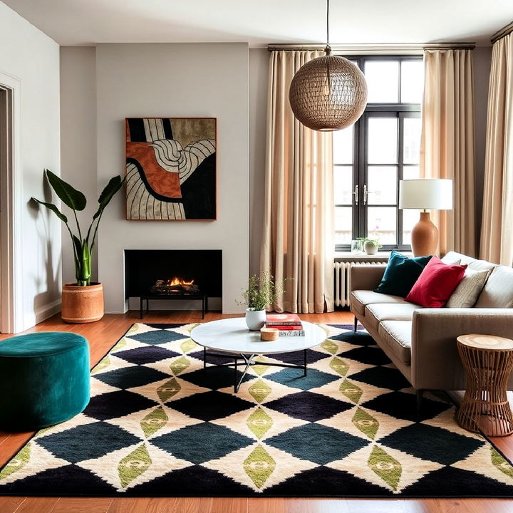 statement rugs for bauhaus interior design