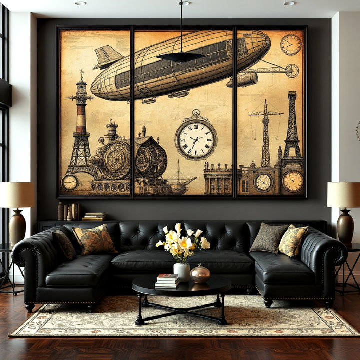 steampunk artwork for living room