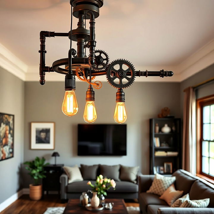 steampunk lighting fixtures for living room