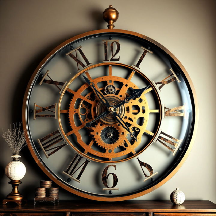 steampunk style statement clock