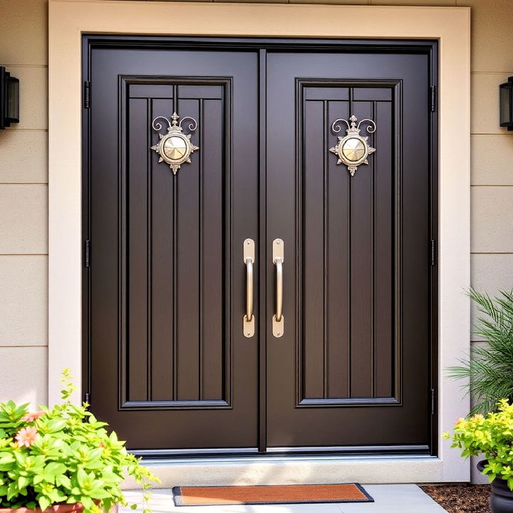 steel double entry door